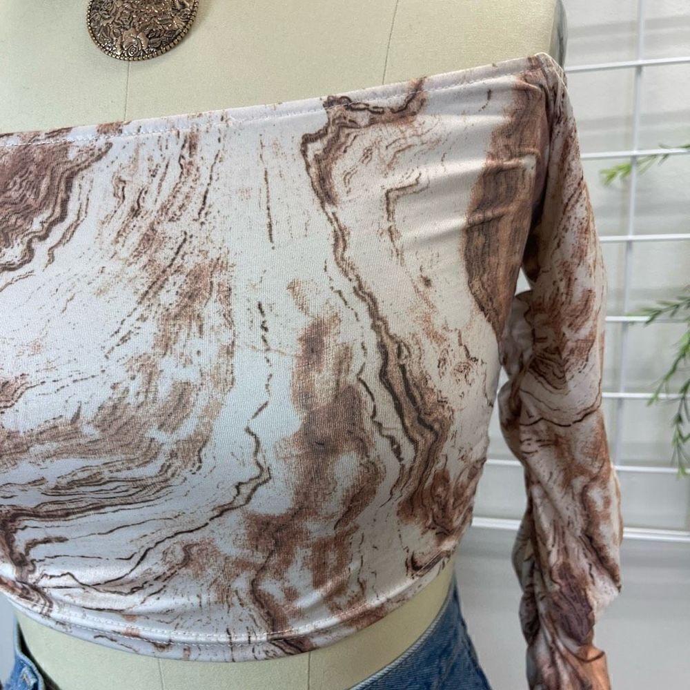 SHEIN - Tie-Dye Pattern Ruffle Sleeve - Picture 6 of 7